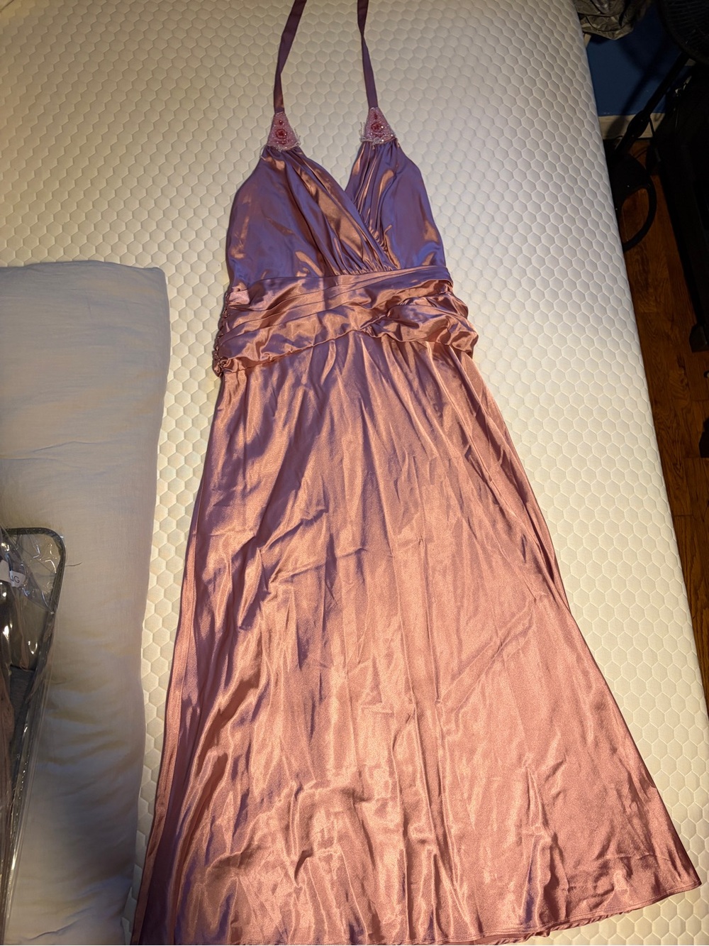Aspeed Pink Satin Dress Top